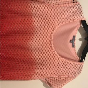 Dress with double color and lace Work